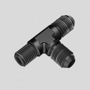 Férfi Flare Tee Fitting Adapter T Union Üzemanyagtömlő alumínium